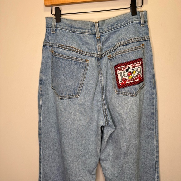 Vintage Disney Mickey & Co Embroidered Mickey Mouse High Rise Mom Jeans Size 27 - Picture 7 of 13
